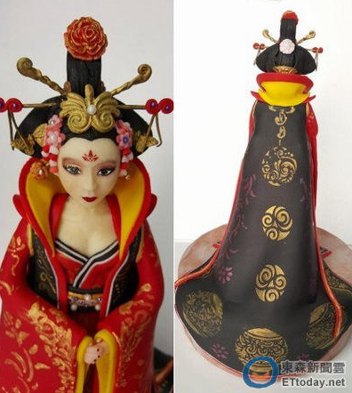 蔡依林做范冰冰版武則天蛋糕 也穿著低胸裝